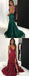 Long Lace Burgundy Formal Evening Gowns Spaghetti Strap Prom Dresses with Slit, TYP1229