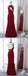 Mermaid Halter Floor-Length Dark Red Prom Dress with Pearls Appliques, TYP1395