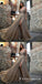 A-Line Spaghetti Straps Sleeveless Champagne Lace Long Prom Dresses, TYP1664