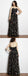 A-Line Sweetheart Neck Sleeveless Black Long Prom Dresses with Appliques, TYP1885