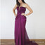 Mermaid Sweetheart Mermaid Ruched Purple Chiffon Bridesmaid Dresses, TYP1873