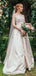 Elegant Strapless Light Champagne Satin Long Cheap Wedding Dresses, WDS0016