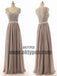 Sexy Bridesmaid Dresses A-line Straps Floor-length Chiffon Long Bridesmaid Dresses, TYP0680