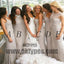 Sexy Bridesmaid Dresses V-neck Sheath/Column Tulle Long Bridesmaid Dresses, TYP0678