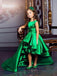 Green Party Dresses For Kids High Low Cheap Flower Girl Dresses, TYP1220