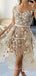 Off-The-Shoulder A-line Lace Appliqued Cheap Short Homecoming Dresses, HDS0034