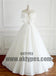 Newest Design Organza Bow A-line Lace Up Wedding Dresses, Chic Popular Wedding Dresses, TYP0604