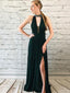 Charming Dark Green Long Chiffon Prom Dresses with Split&Beaded, TYP1600