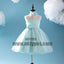 Cute Tiffany Blue Spaghetti Tulle Satin Flower Girl Dresses, Cheap Popular Little Girl Dresses, TYP0625