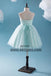 Cute Tiffany Blue Spaghetti Tulle Satin Flower Girl Dresses, Cheap Popular Little Girl Dresses, TYP0625