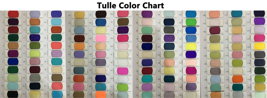 Tulle Fabric Chart , Fabric sample.