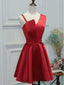 Elegant Simple Unique Red Short Cheap Homecoming Dresses Online, CM565