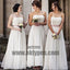 White Long Sweetheart Top Handmade Flower Chiffon Bridesmaid Dresses, TYP0510