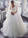 Romantic Ball Gown Sweetheart White Tulle Wedding Dresses with Appliques, TYP1946