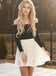 Two Piece Ivory Lace Long Sleeves Homecoming Dresses Online, TYP1183