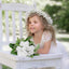 Lovely Tulle Print A-line Long Cheap Flower Girl Dresses, FGS0028