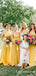 Newest Hot Selling Mismtached Yellow Elastic Silk Long Cheap Cute Wedding Party Bridesmaid Dresses, TYP2045