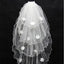 Gorgeous Tulle Four-tier Short Wedding Veil With Flowers,WV0128